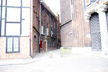 St. Mary's Basilica in Gdansk fragment of the building wall detail element
