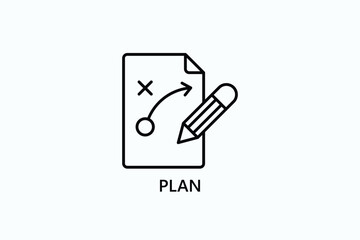 Plan Isolated Vector, Icon Or Logo Sign Symbol Illustration