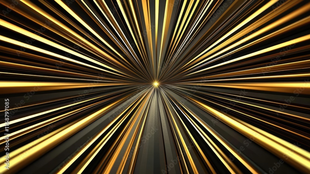 Poster burst abstract background concept. dynamic light rays radiating outward in golden hues, creating a s