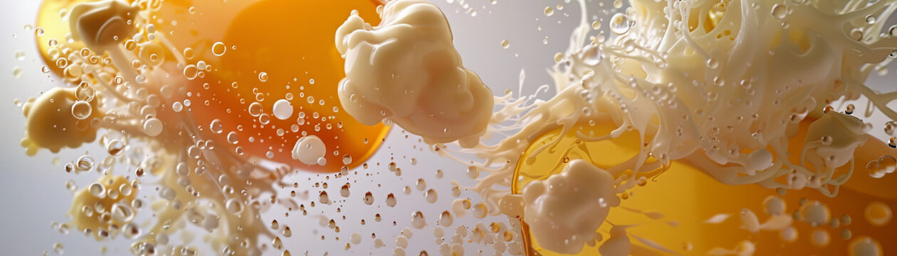 Abstract representations of the fermentation process in various foods