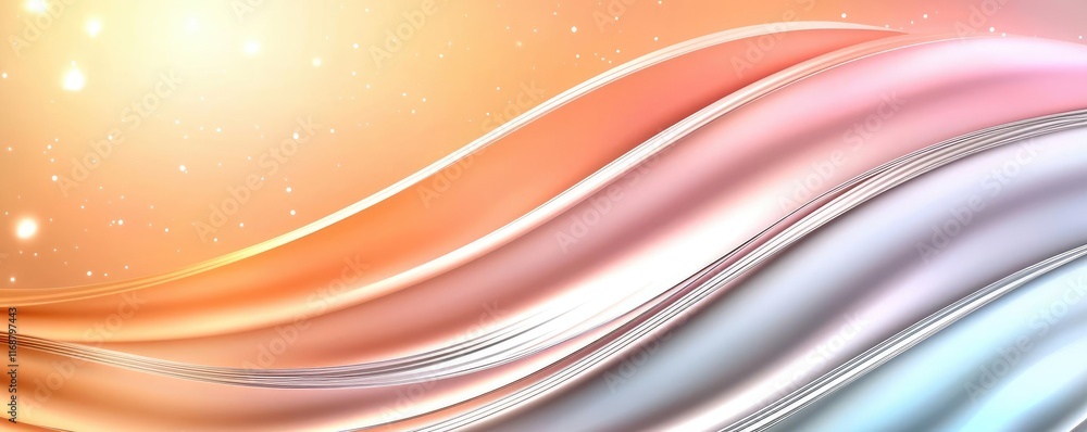 Aufkleber galaxy abstract background idea. soft, flowing abstract waves in pastel colors create a serene visua