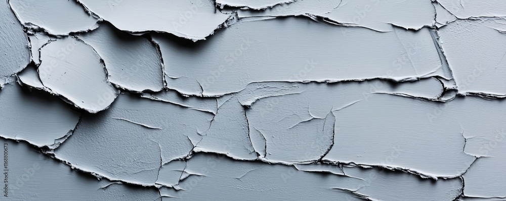 Poster grungy abstract background idea. close-up of cracked paint texture on a surface in cool gray tones f