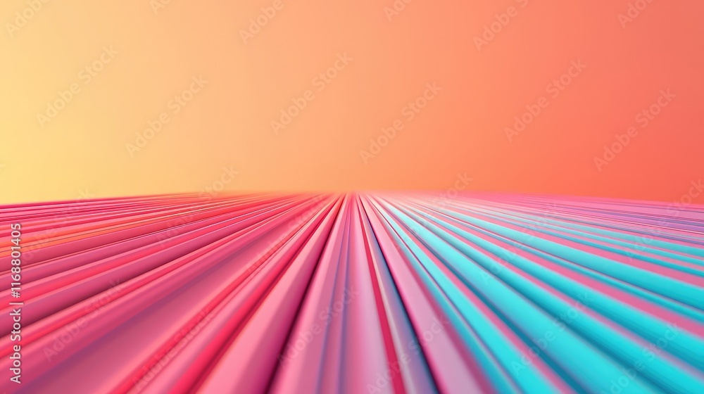 Aufkleber burst abstract background concept. vibrant abstract lines in pink and blue merging into a colorful g
