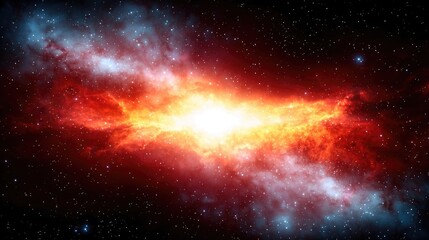 Galaxy abstract background idea. Vibrant cosmic explosion showcasing interstellar energy and dazzling colors.