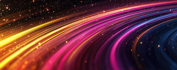 Obraz premium Galaxy abstract background idea. Vibrant light trails creating a dynamic and colorful abstract background.