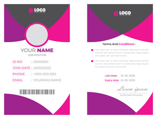 Modern Identity Card With  Abstract Liquid