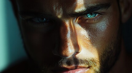 Cinematic Portrait of a Man in Dramatic Lighting Cinematic Male Portraiture Dramatic Lighting Photography Emotional Storytelling in Portraits