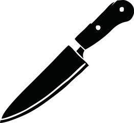 Kitchen knife silhouette vector icon illustration
