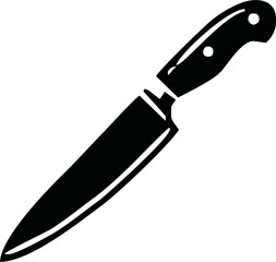 Kitchen knife silhouette vector icon illustration