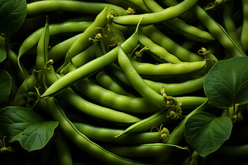 Fresh Green Beans Close-Up &ndash; Healthy Organic Vegetables Background