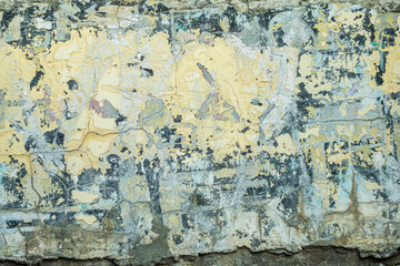 Abstract multicolor grunge background with abstract color texture. Abstraction from collapsing graffiti on the wall.