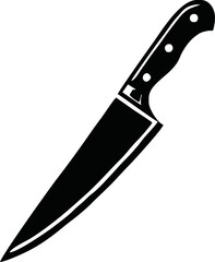 Kitchen knife silhouette vector icon illustration