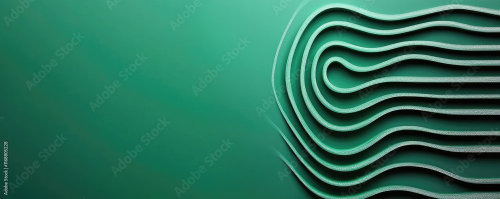 Poster chalkboard abstract background idea. modern abstract design featuring layered curves on a vibrant gr
