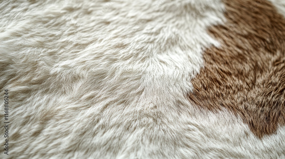 Poster detailed cowhide texture showing soft fibers and natural patterns for use in design and art projects