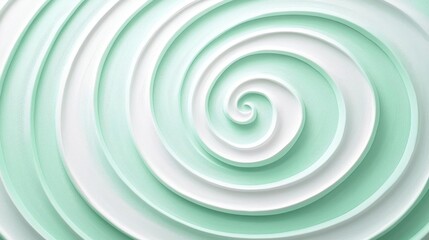 Obraz premium Chalkboard abstract background idea. Abstract spiral design in soft mint green and white tones for creative projects.
