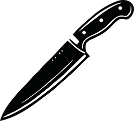 Kitchen knife silhouette vector icon illustration