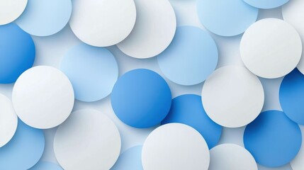 A blue and white background with many small circles