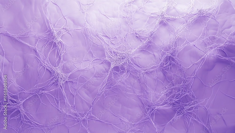 Poster abstract lavender network: intricate web of lines on wrinkled surface