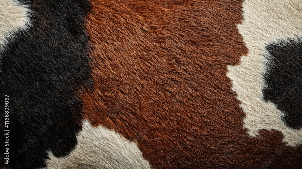 Aufkleber cowhide texture close-up exhibit chaos of natural patterns and colors under gigapixel quality for un