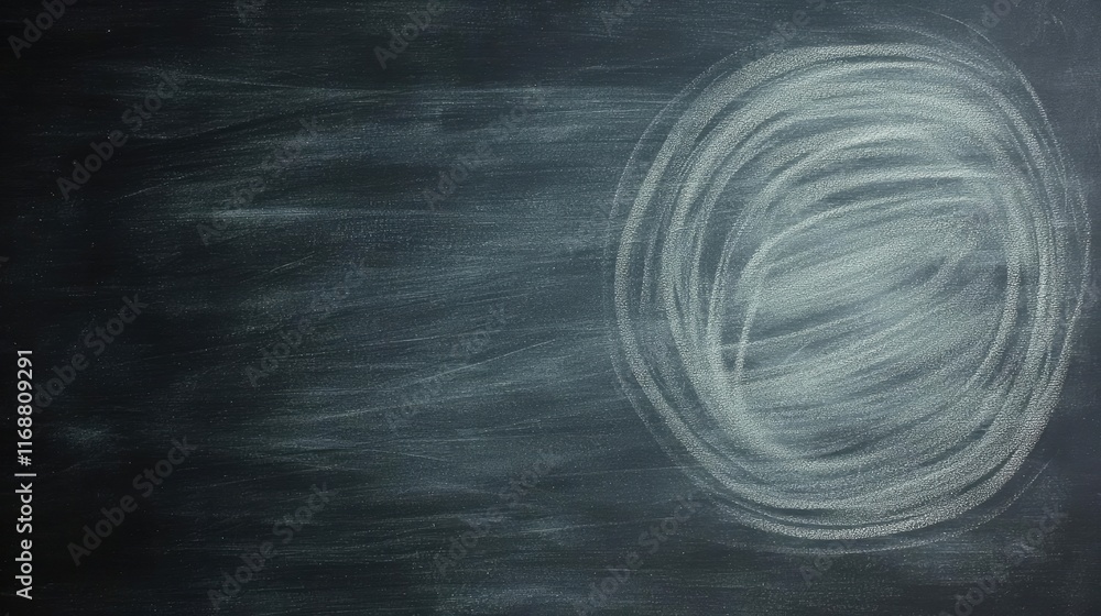 Poster chalkboard abstract background idea. abstract illustration with chalk-like texture and a swirling de