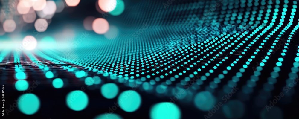 Poster grid abstract background concept. a vibrant abstract representation of digital data transmission and