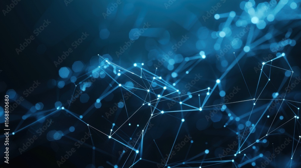 Poster data technology abstract futuristic illustration . low poly shape with connecting dots and lines on 