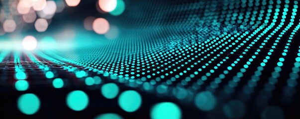Grid abstract background concept. A vibrant abstract representation of digital data transmission and connectivity.