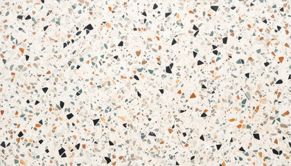 Colorful terrazzo background featuring various stone fragments for modern design projects
