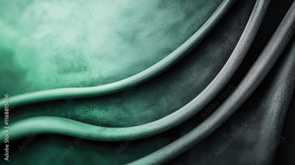 Poster chalkboard abstract background idea. abstract wave patterns in green and gray hues create a modern a