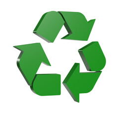 Fototapeta premium recycle sign icon 3D