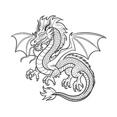 dragon tattoo vector