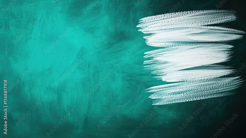 Poster chalkboard abstract background idea. abstract background featuring teal and white brush strokes for 