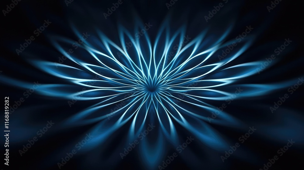 Poster velvet abstract background concept. an abstract blue pattern with a captivating floral design and dy