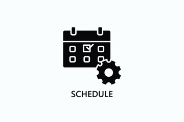Schedule Isolated Vector, Icon Or Logo Sign Symbol Illustration