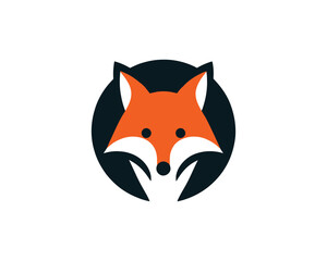 Colorful fox logo design icon vector illustration