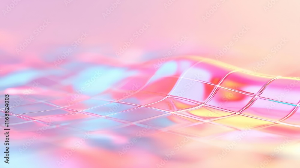 Poster grid abstract background concept. abstract colorful wave pattern with soft pastel hues creating a dr