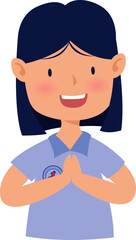 Fototapeta premium village health volunteer thailand character