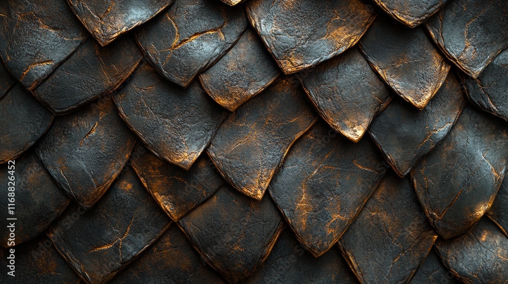 Poster high-resolution textured dragonscale hide with chaos elements for fantasy and game design