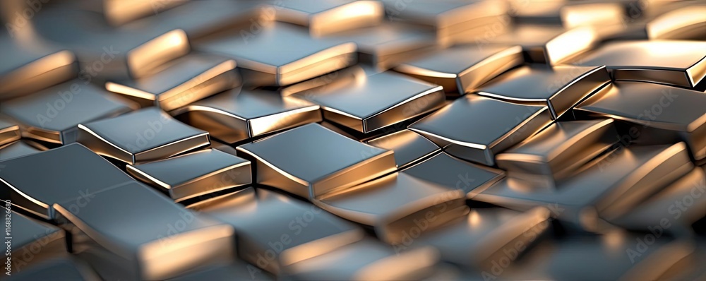 Poster mosaic abstract background concept. abstract metallic surface with reflective textures and geometric