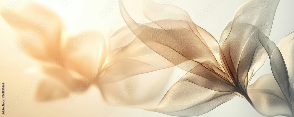 Aufkleber ink abstract background idea. abstract flowing fabric shapes in soft hues of beige and gray, creatin