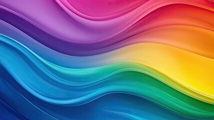 Rainbow abstract background idea. Vibrant abstract waves of color in a smooth flowing design for creative backgrounds.