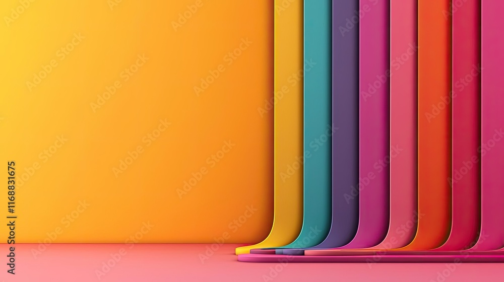Poster rainbow abstract background idea. vibrant colored backgrounds creating a modern and stylish design c