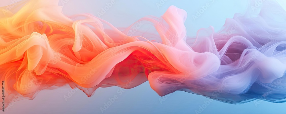 Poster ink abstract background idea. colorful abstract smoke waves blending seamlessly across a smooth back