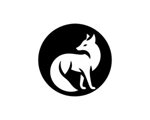 Colorful fox logo design icon vector illustration