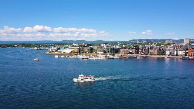 Aker Brygge aerial view, Oslo