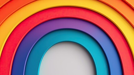 Rainbow abstract background idea. Colorful layers of rainbow arches create a vibrant background or design element.