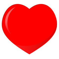 Valentine red heart icon. Heart shape Isolated on white background.