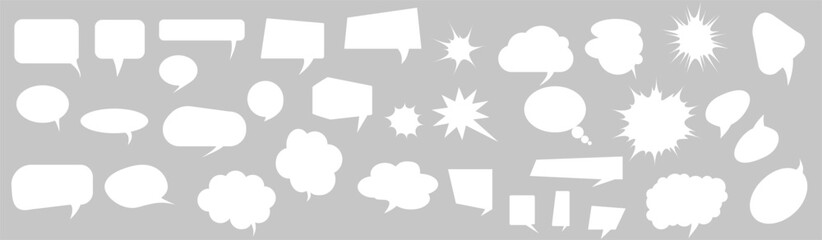 Speech Bubble set. Set of hand draw speech bubbles.