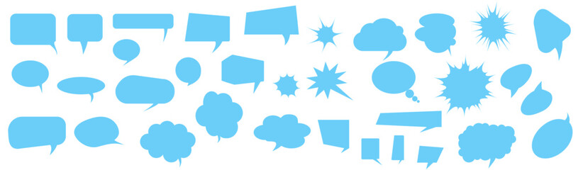 Speech Bubble set. Set of hand draw speech bubbles.