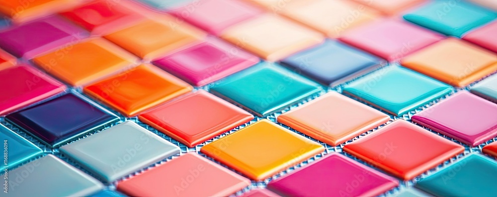Poster mosaic abstract background concept. colorful mosaic tiles arranged artistically in a vibrant display